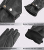 Mens Driving Black Lined Leather Gloves
