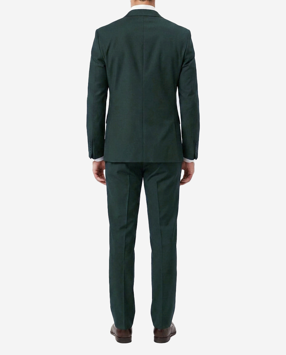 Men's Green Single-Breasted 3-Piece Suit — Notch Lapel