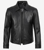 Veste en cuir noir Mike Harrington pour homme
