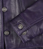 Veste de camionneur en cuir violet pour femme