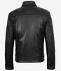 MINIMALISTE : Veste Harrington en cuir noir Tony pour homme