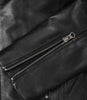 Veste en cuir noir style motard pour femme