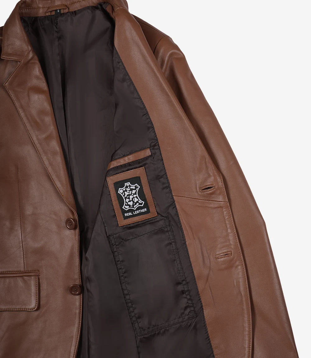 Veste blazer marron Lorenzo pour homme