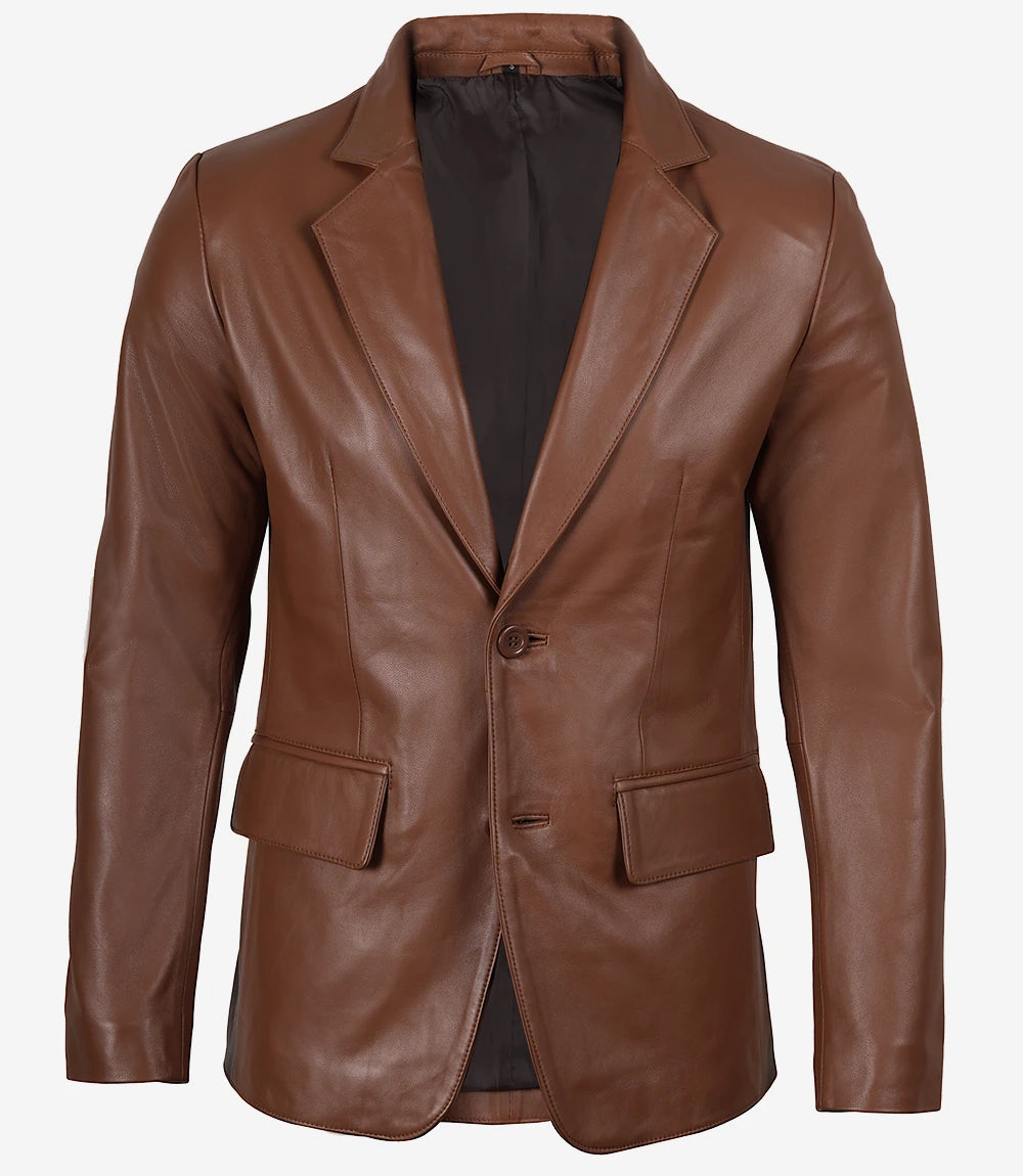 Veste blazer marron Lorenzo pour homme