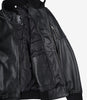 Blouson aviateur en cuir de vache noir pour homme