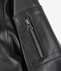 Blouson aviateur en cuir de vache noir pour homme