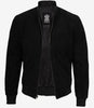 Blouson aviateur en daim noir de qualité supérieure pour homme