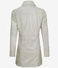 Womens Real Leather White Car Coat