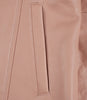 Womens Real Leather Pink Car Coat
