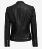 Womens Petite Black Slim Fit Leather Jacket