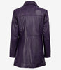 Womens Purple Leather Car Coat