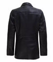 Womens Black Leather Car Coat