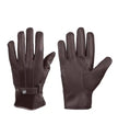 Mens Dark Brown Real Leather Gloves