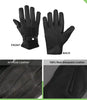 Mens Driving Black Lined Leather Gloves