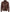 Blouson aviateur en cuir marron à col chemise pour homme