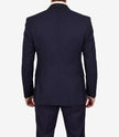 Smoking bleu foncé à revers châle pour homme – Smoking de bal moderne à un seul bouton