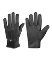 Mens Driving Black Lined Leather Gloves