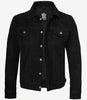 Veste camionneur classique en daim noir pour homme
