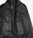 Veste en cuir noir Mike Harrington pour homme