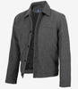Veste boutonnée en laine grise pour homme – Kevin