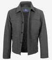 Veste boutonnée en laine grise pour homme – Kevin