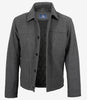 Veste boutonnée en laine grise pour homme – Kevin