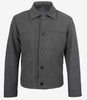 Veste boutonnée en laine grise pour homme – Kevin