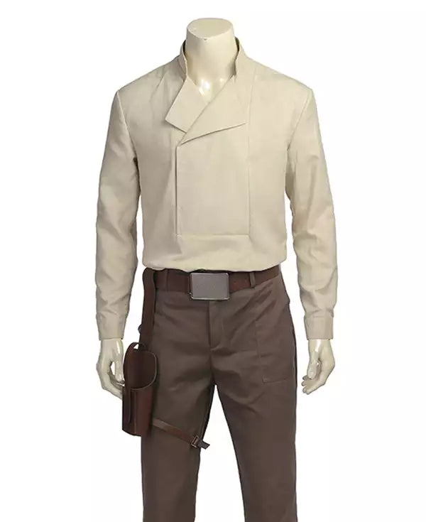 Mens Beige Cotton Shirt