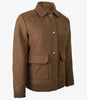 Veste utilitaire en laine marron pour femme