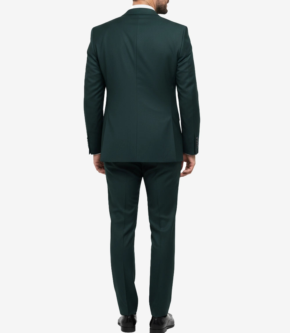 Men's Bottle Green Two-Piece Notch Lapel Suit