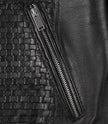 Womens Slim Fit Black Textured Leather Jacket