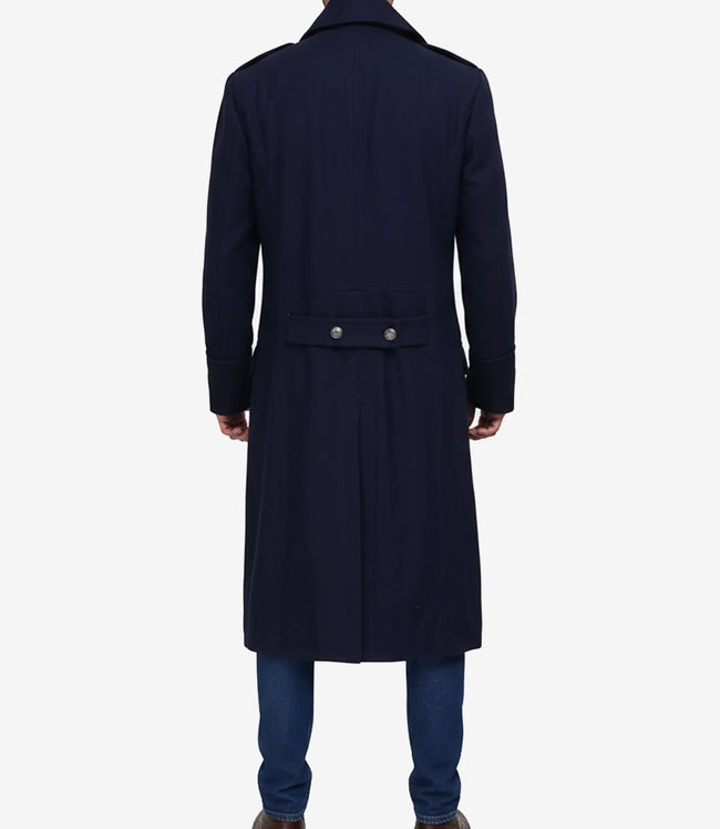 Pardessus bleu pour homme Wallace – croisé