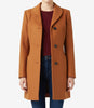 Manteau 3/4 en laine rouille Barbara pour femme
