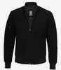 Blouson aviateur en daim noir de qualité supérieure pour homme