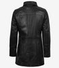 Manteau Bristol en cuir noir pour femme - Longueur 3/4