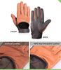 Mens Cognac and Brown Leather Gloves