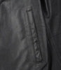 Mens Black Shirt Collar Leather Cowhide Jacket