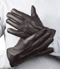 Mens Real Leather Dark Brown Lined Gloves