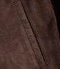 Blouson aviateur en daim marron foncé pour homme
