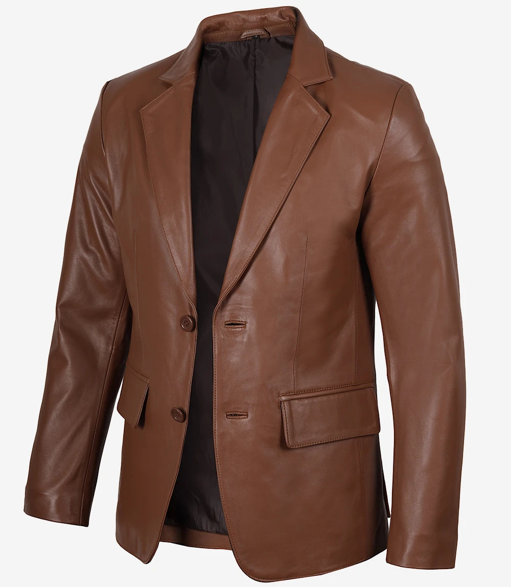 Veste blazer marron Lorenzo pour homme