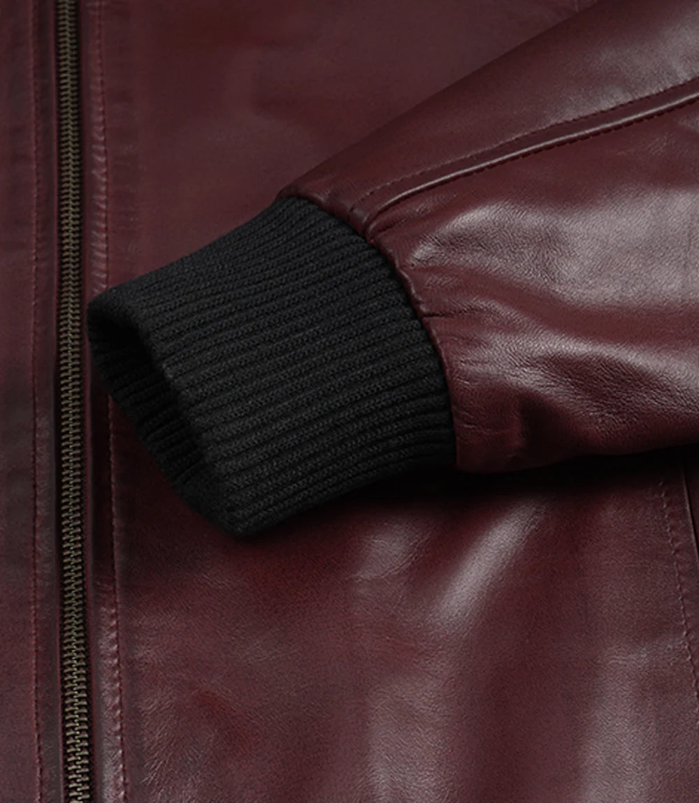 Veste en cuir noir style motard pour homme