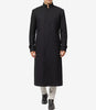 Trench-coat en laine noire à col montant pour homme McGhee
