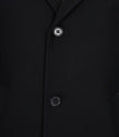 Manteau en laine noire à simple boutonnage pour homme – Coupe moderne