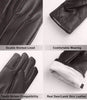 Mens Real Leather Dark Brown Lined Gloves