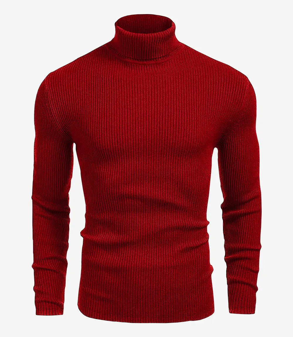Mens Red Turtleneck Sweater