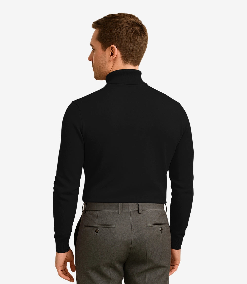 Mens Black Turtleneck Shirt 
