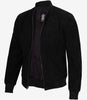 Blouson aviateur en daim noir de qualité supérieure pour homme