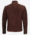 Veste en daim marron foncé haut de gamme pour homme