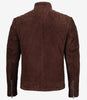 Veste en daim marron foncé haut de gamme pour homme