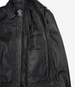 MINIMALISTE : Veste Harrington en cuir noir Tony pour homme
